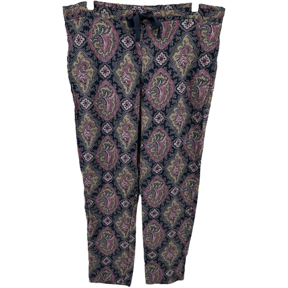 Sundance Madora Pants Floral Paisley Drawstring Pocket Jacquard Multicolor S